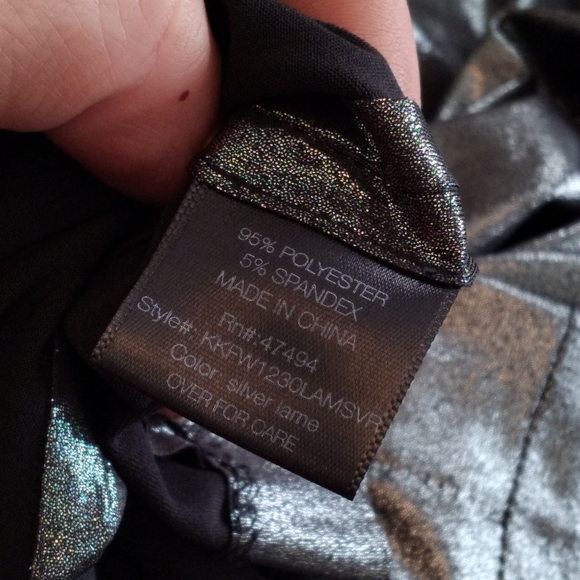 KAMALI KULTURE Graphite Liquid Metallic Dress - Picture 5 of 5